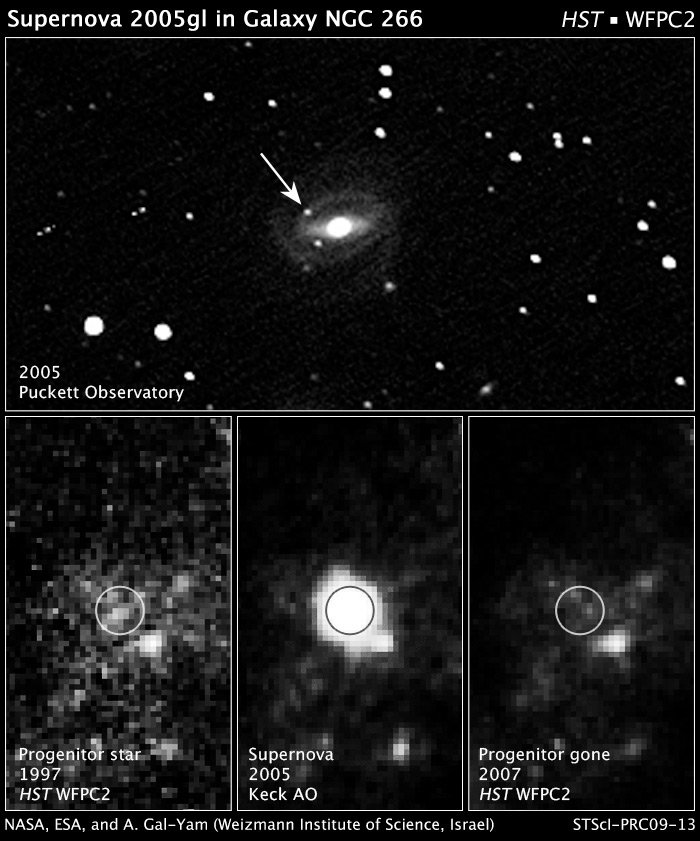 HST objavil nezvyčajného predchodcu supernovy