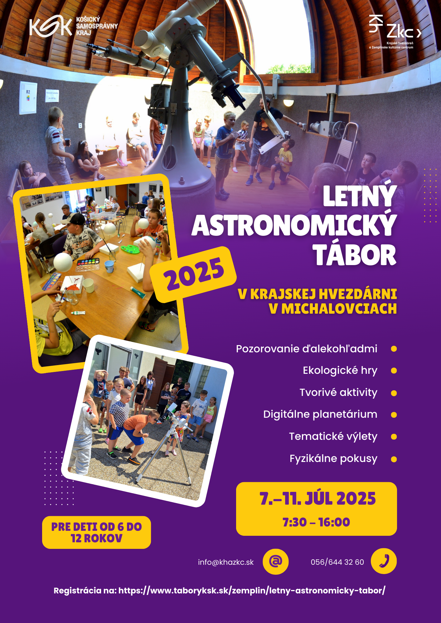 Letný astronomický tábor v Krajskej hvezdárni 2025
