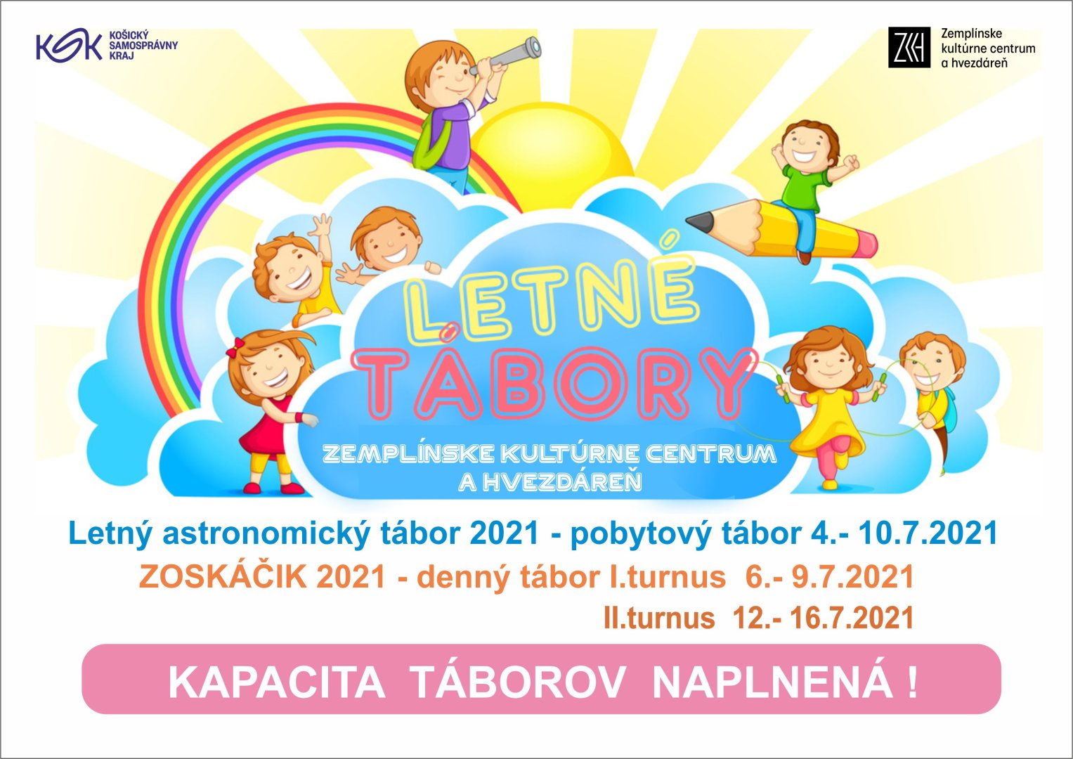 ZOSKÁČIK 2021- Denný letný tábor I.turnus