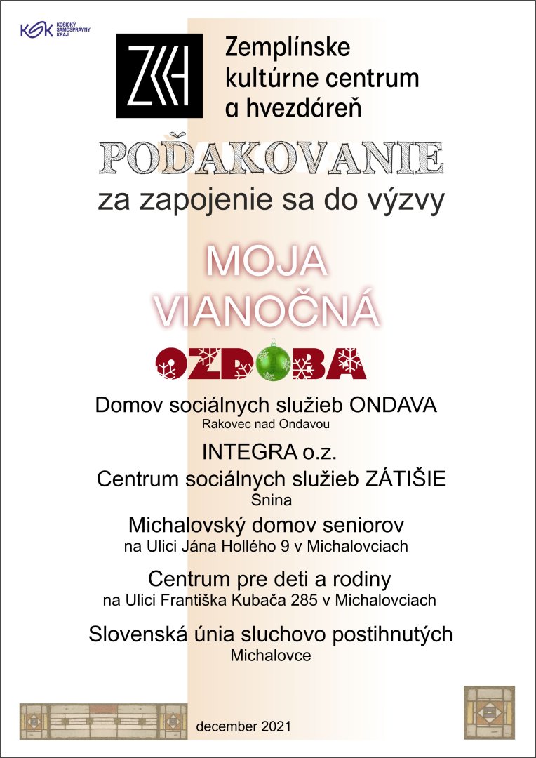 POĎAKOVANIE