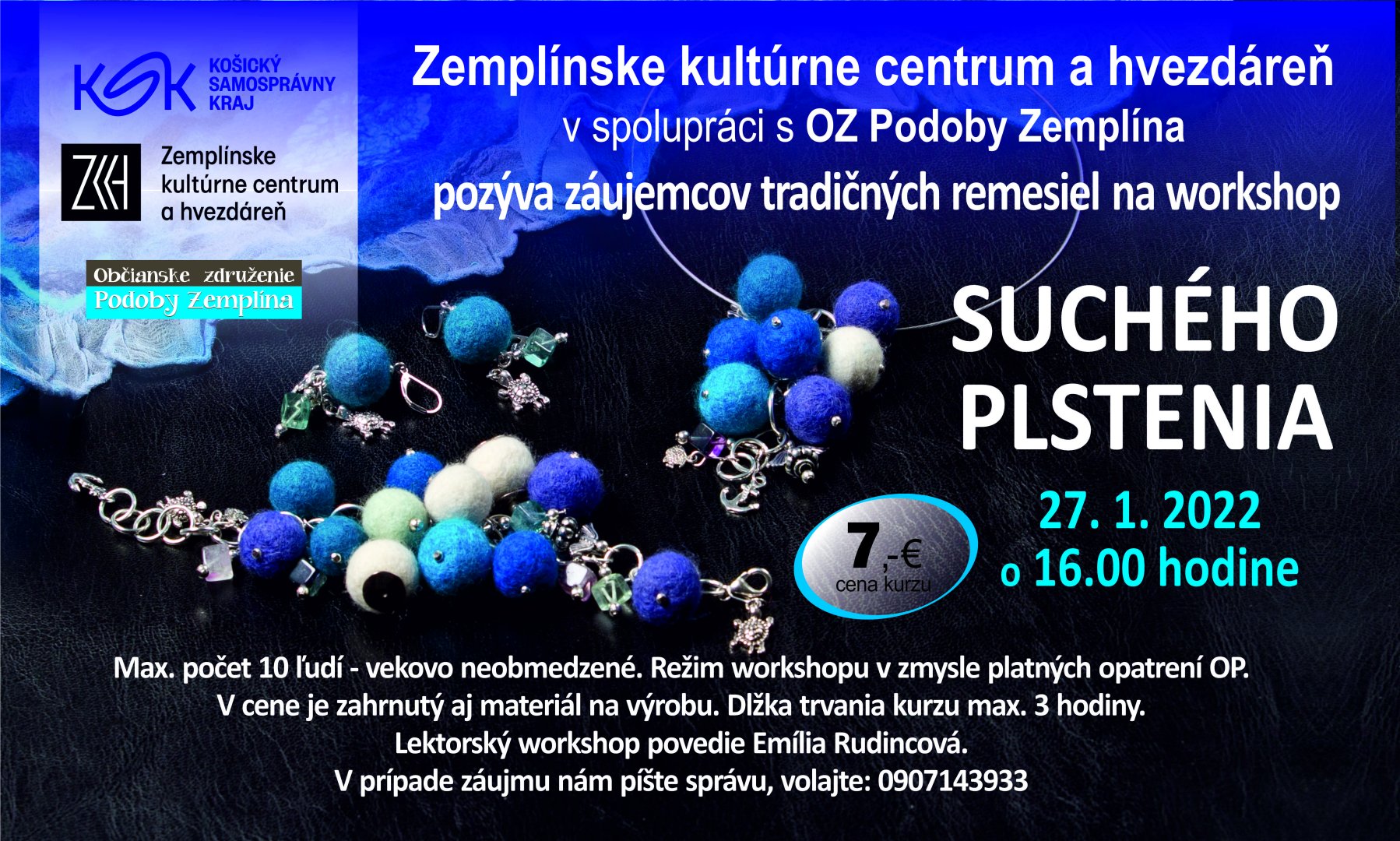 NAKRÁTKO a KREATÍVNE - workshop suchého plstenia