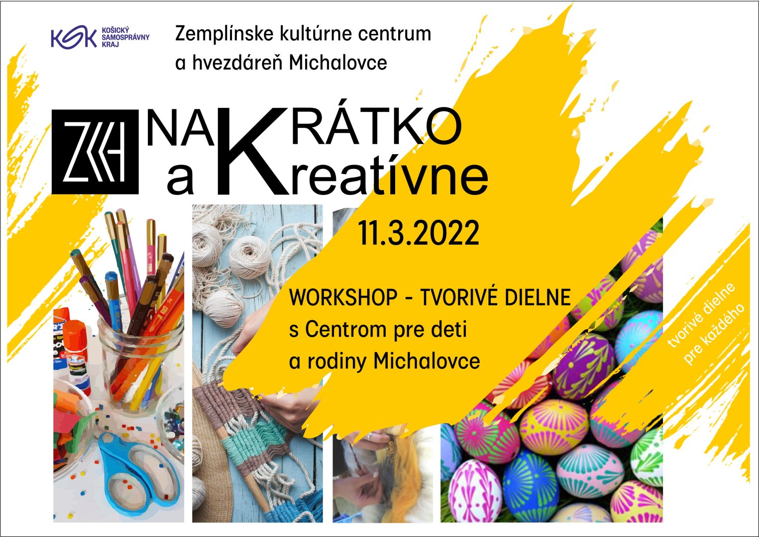 NAKRÁTKO a KREATÍVNE - tvorivé dielne s CDR MI