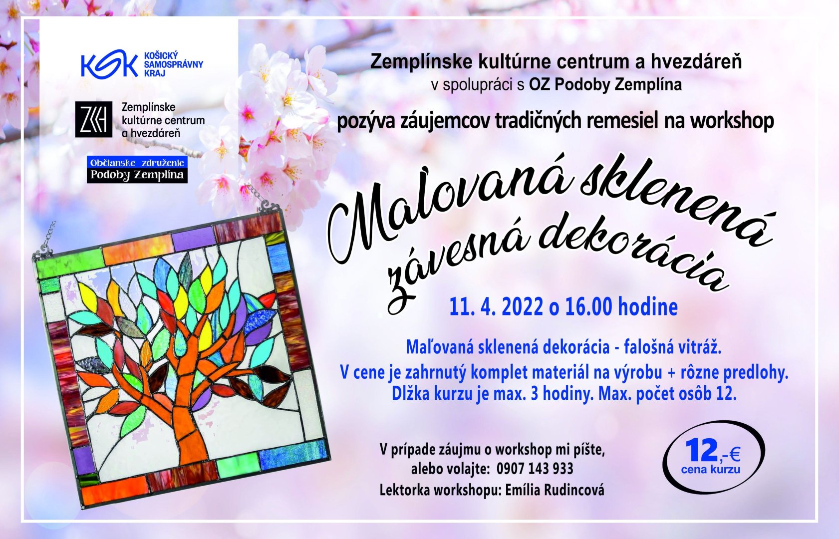 workshop MAĽOVANÁ SKLENENÁ ZÁVESNÁ DEKORÁCIA
