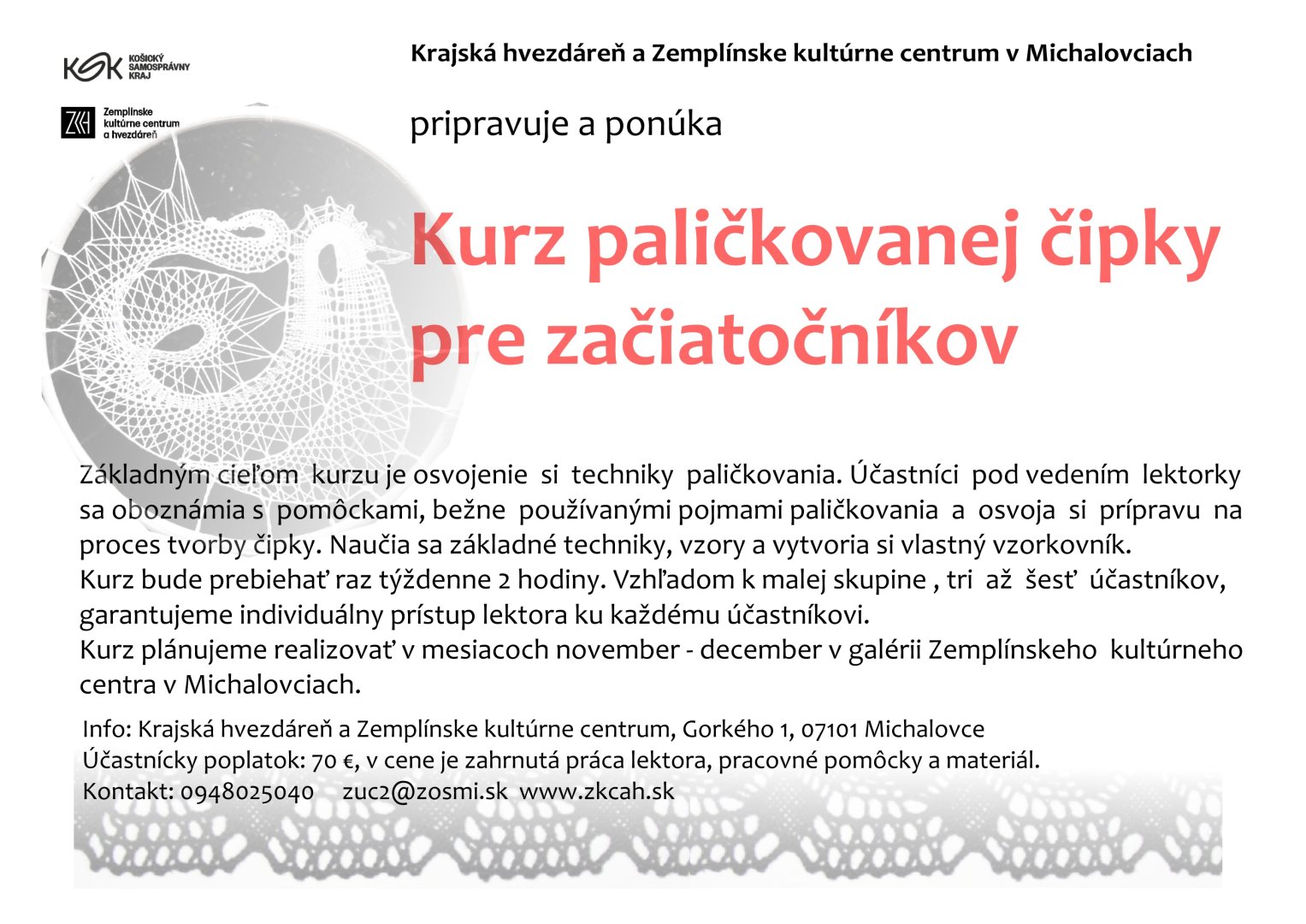 Kurz paličkovej čipky