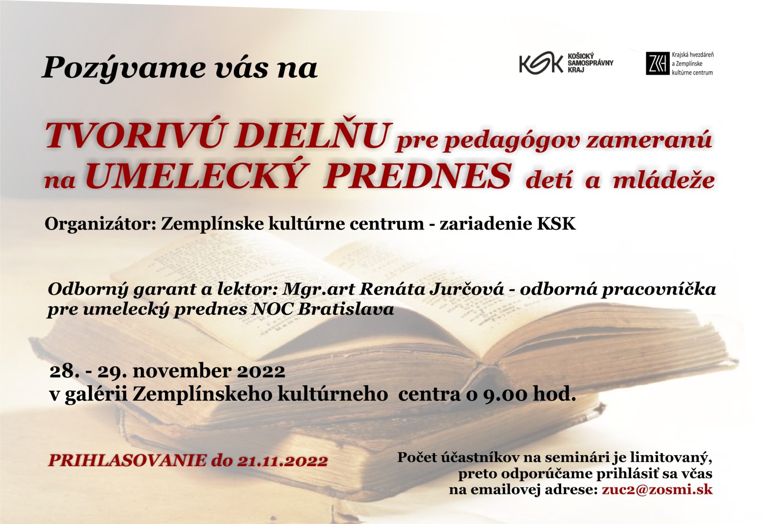 Umelecký prednes-tvorivá dielňa