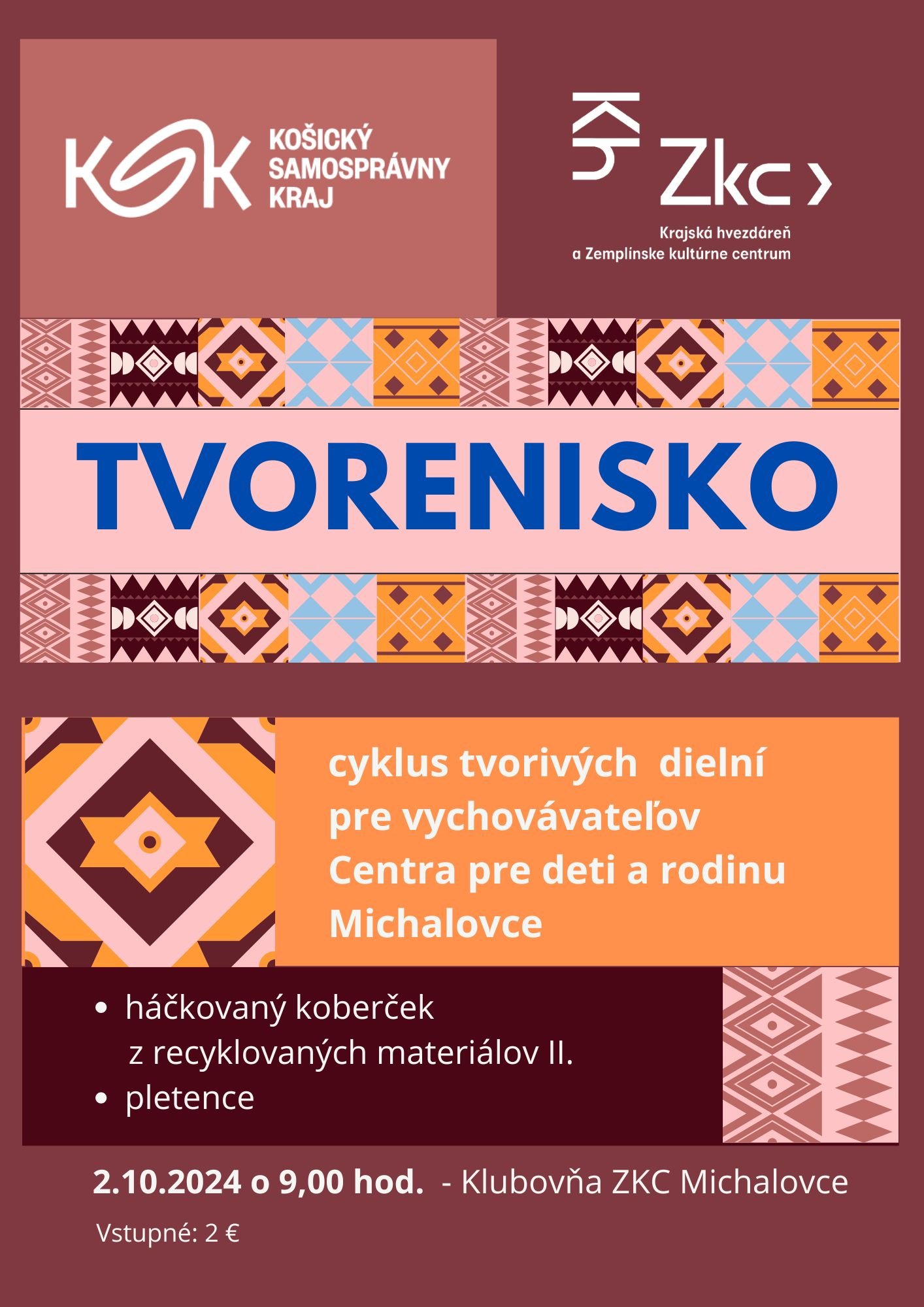 TVORENISKO II. - cyklus tvorivých dielní