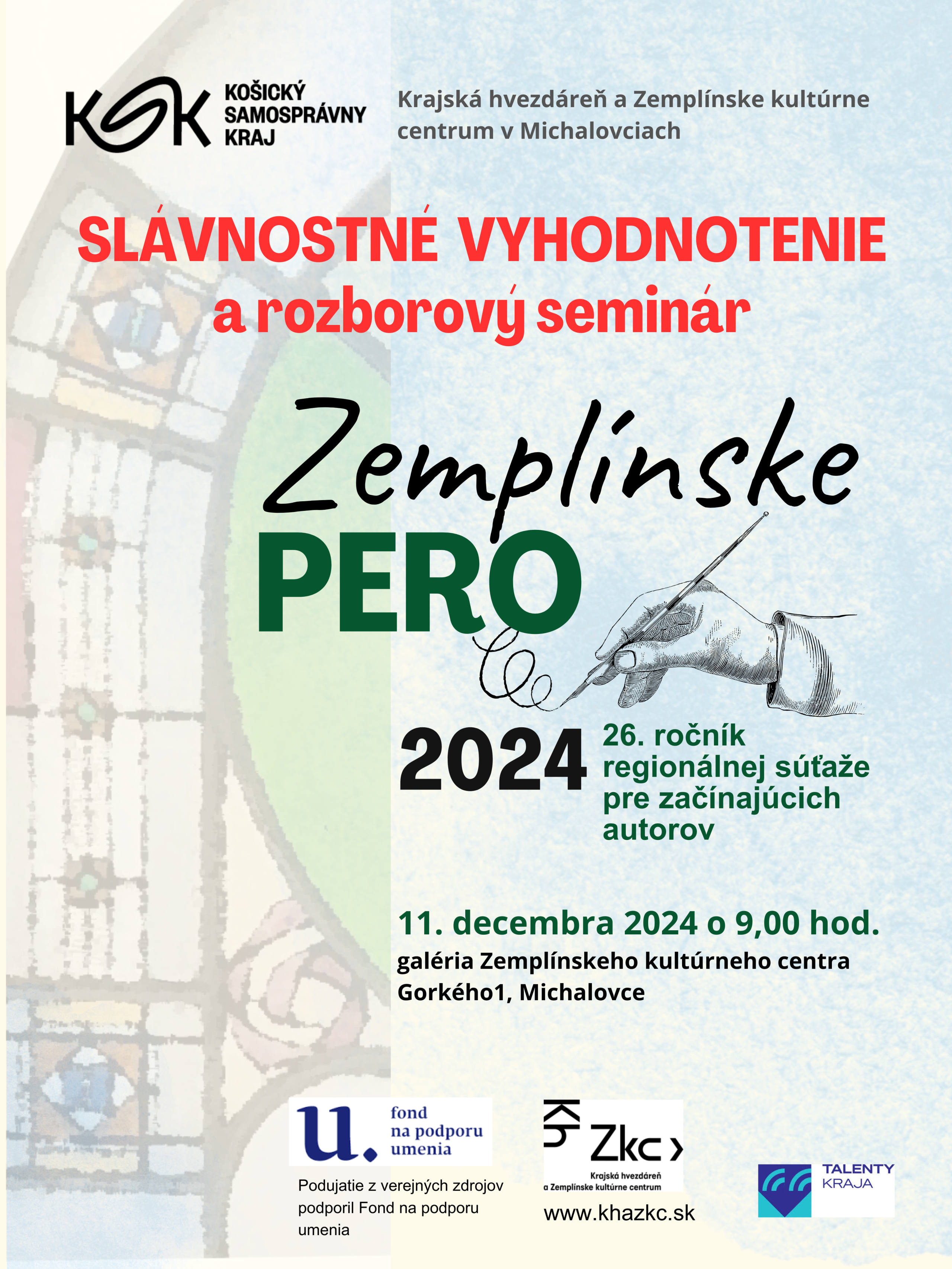 Zemplínske pero  2024 - Slávnostné vyhodnotenie a rozborový seminár