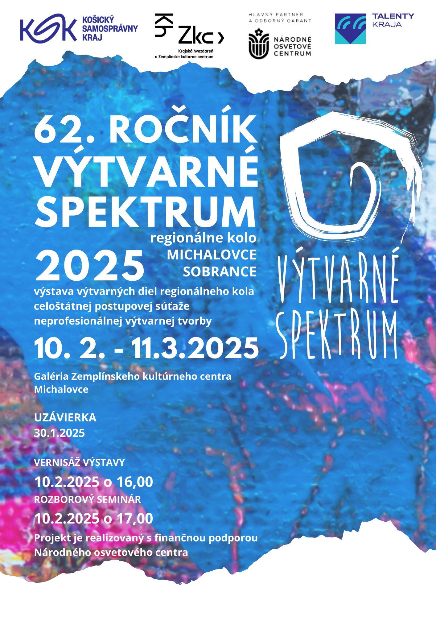 VÝTVARNÉ SPEKTRUM 2025 - REGIONÁLNE KOLO - Michalovce Sobrance