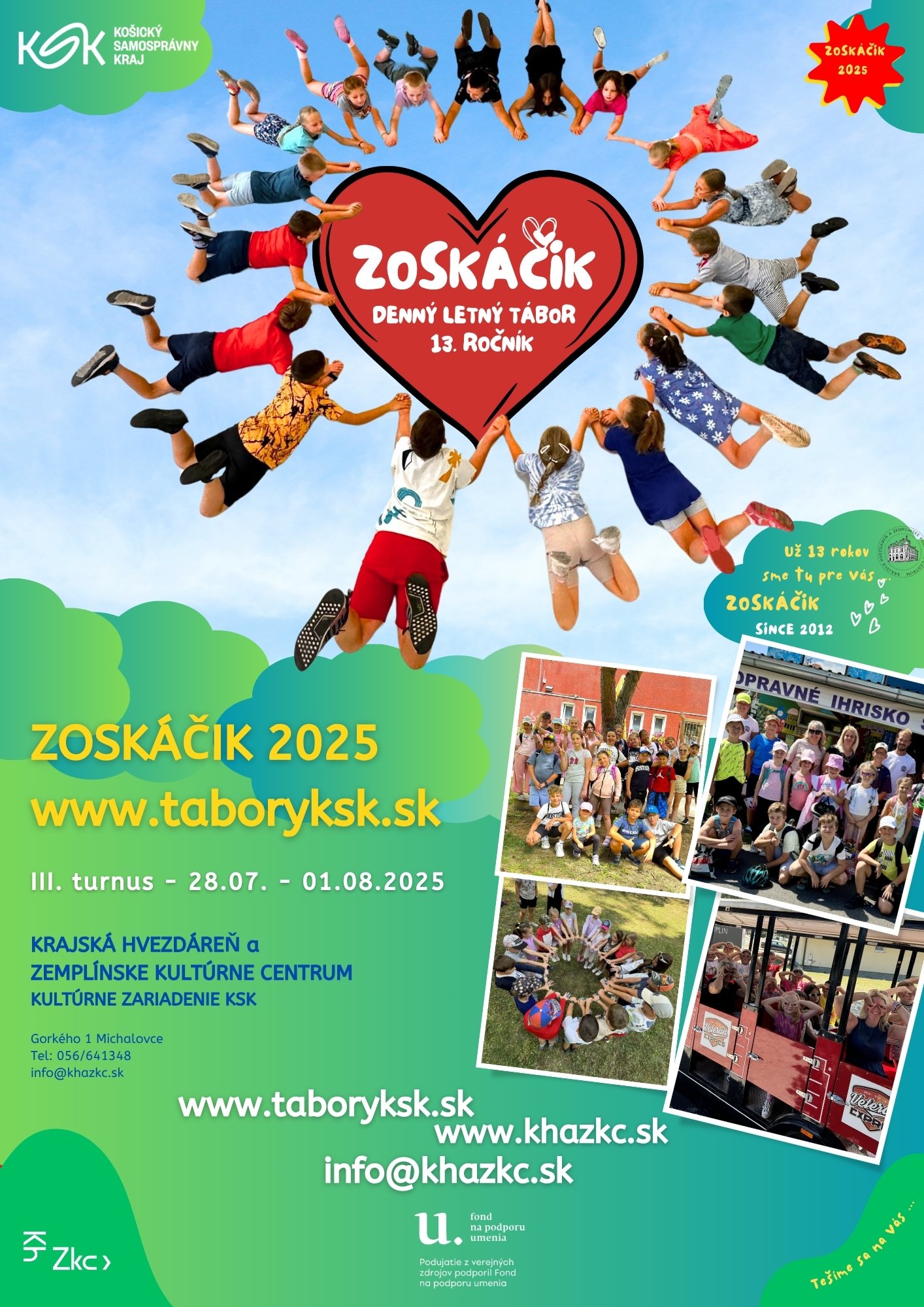 Denný letný tábor ZOSKÁČIK 2025 - III.turnus