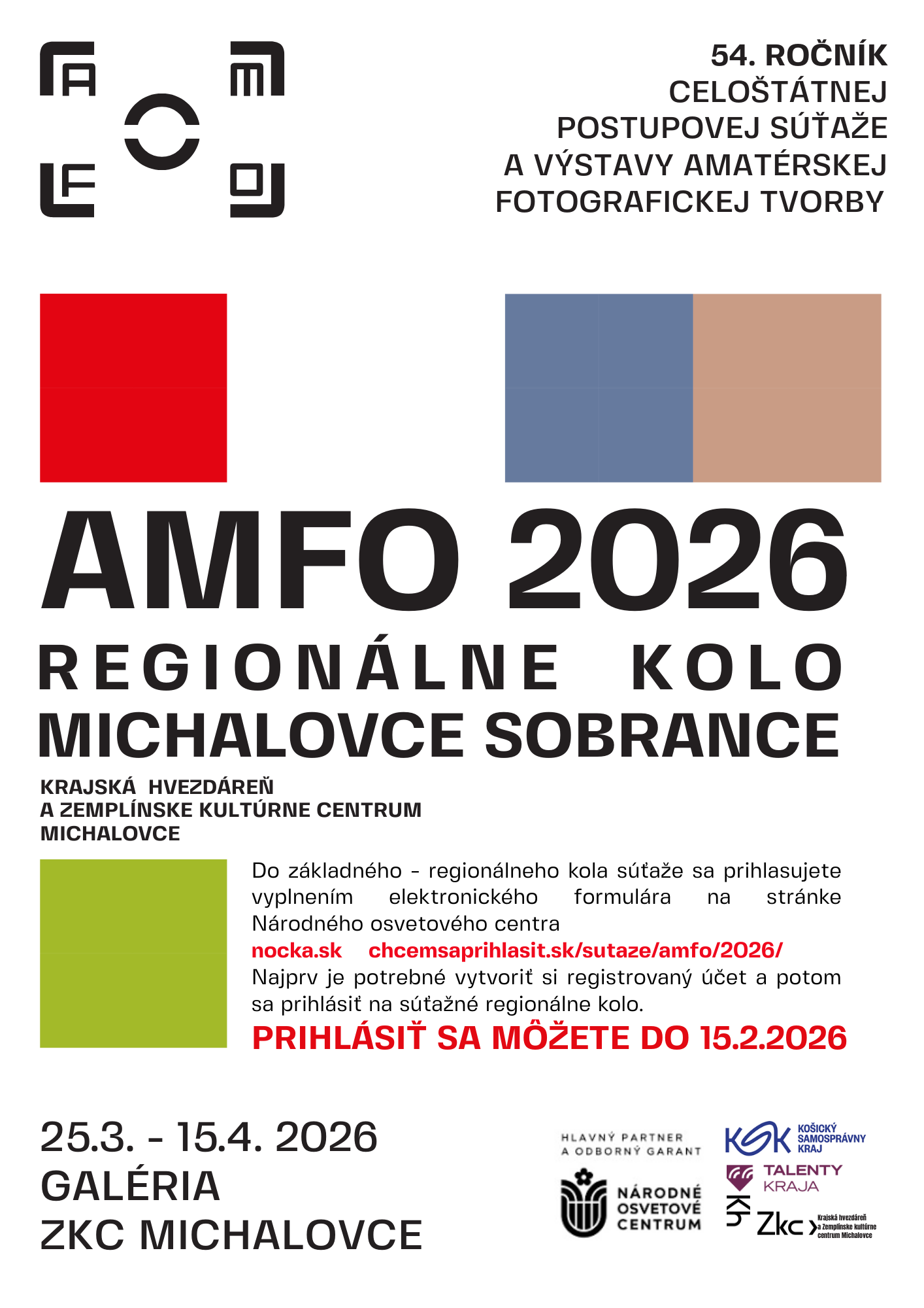 AMFO 2026 - PRIHLASOVANIE