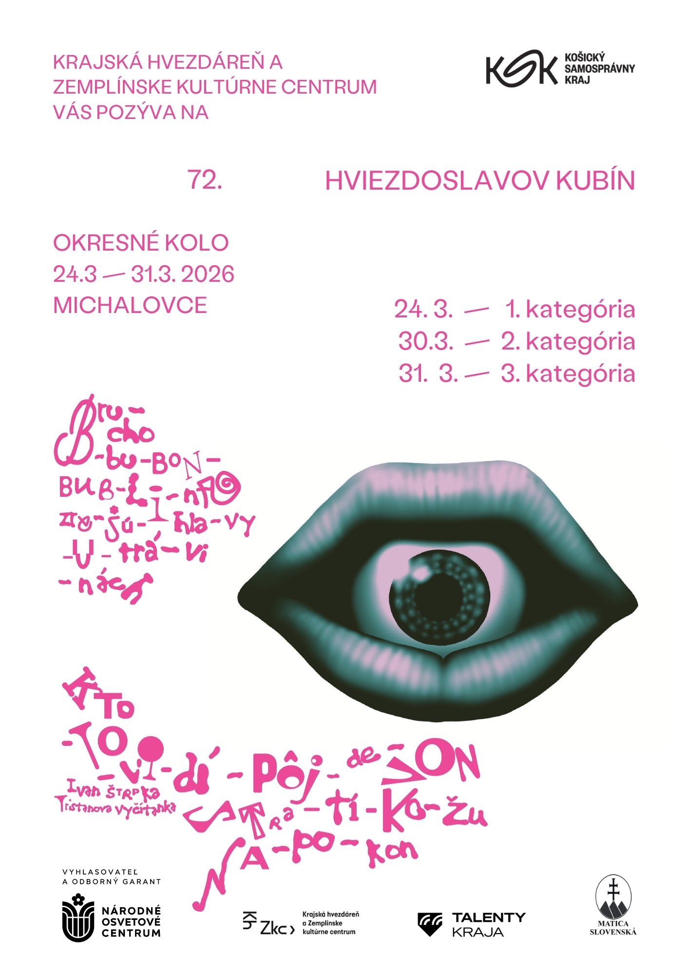 72. HVIEZDOSLAVOV KUBÍN - OKRESNÉ KOLO SOBRANCE