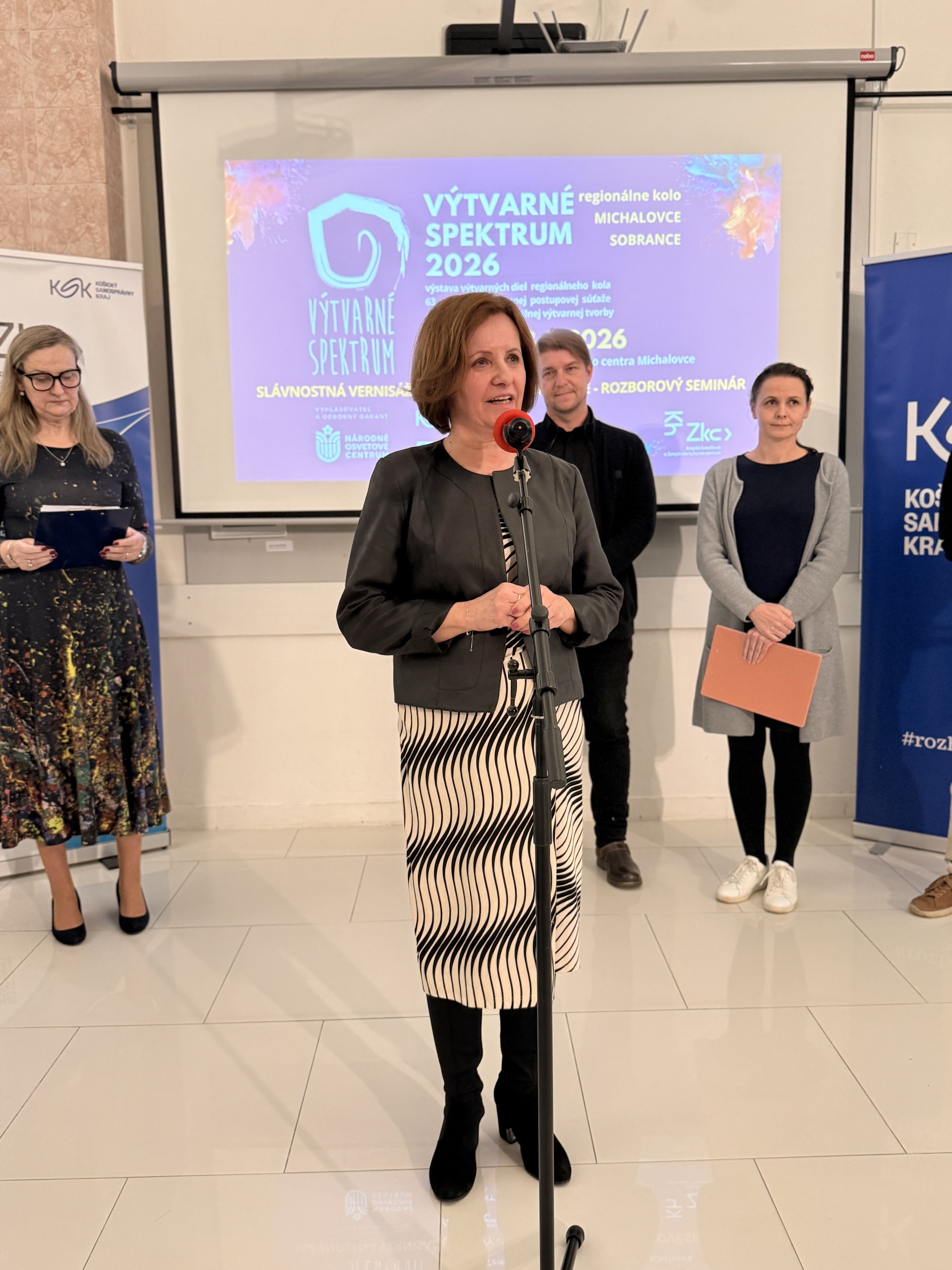 VÝTVARNÉ SPEKTRUM 2026 regionálne kolo Michalovce, Sobrance - vernisáž, vyhodnotenie, rozborový seminár