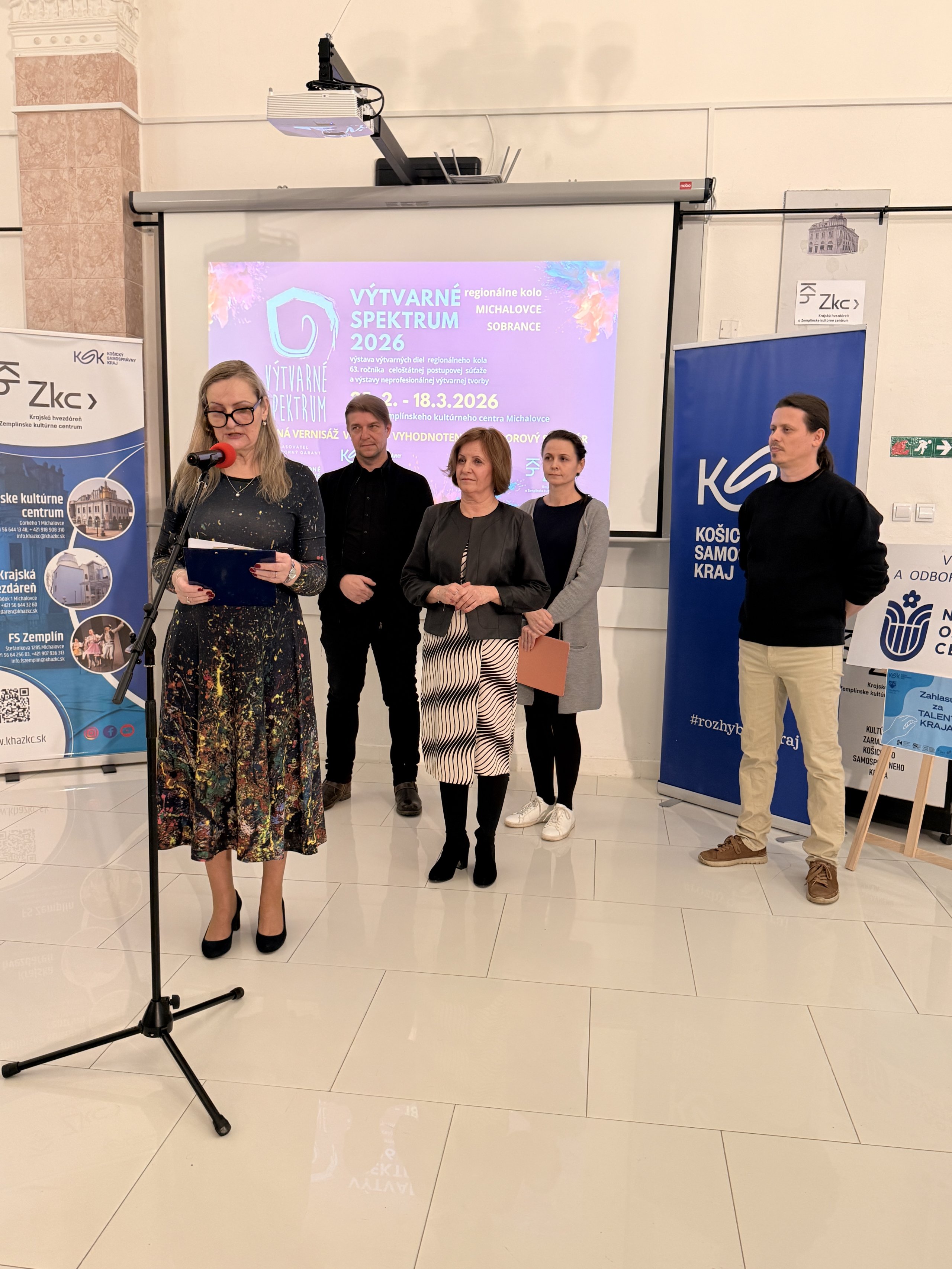 VÝTVARNÉ SPEKTRUM 2026 regionálne kolo Michalovce, Sobrance - vernisáž, vyhodnotenie, rozborový seminár