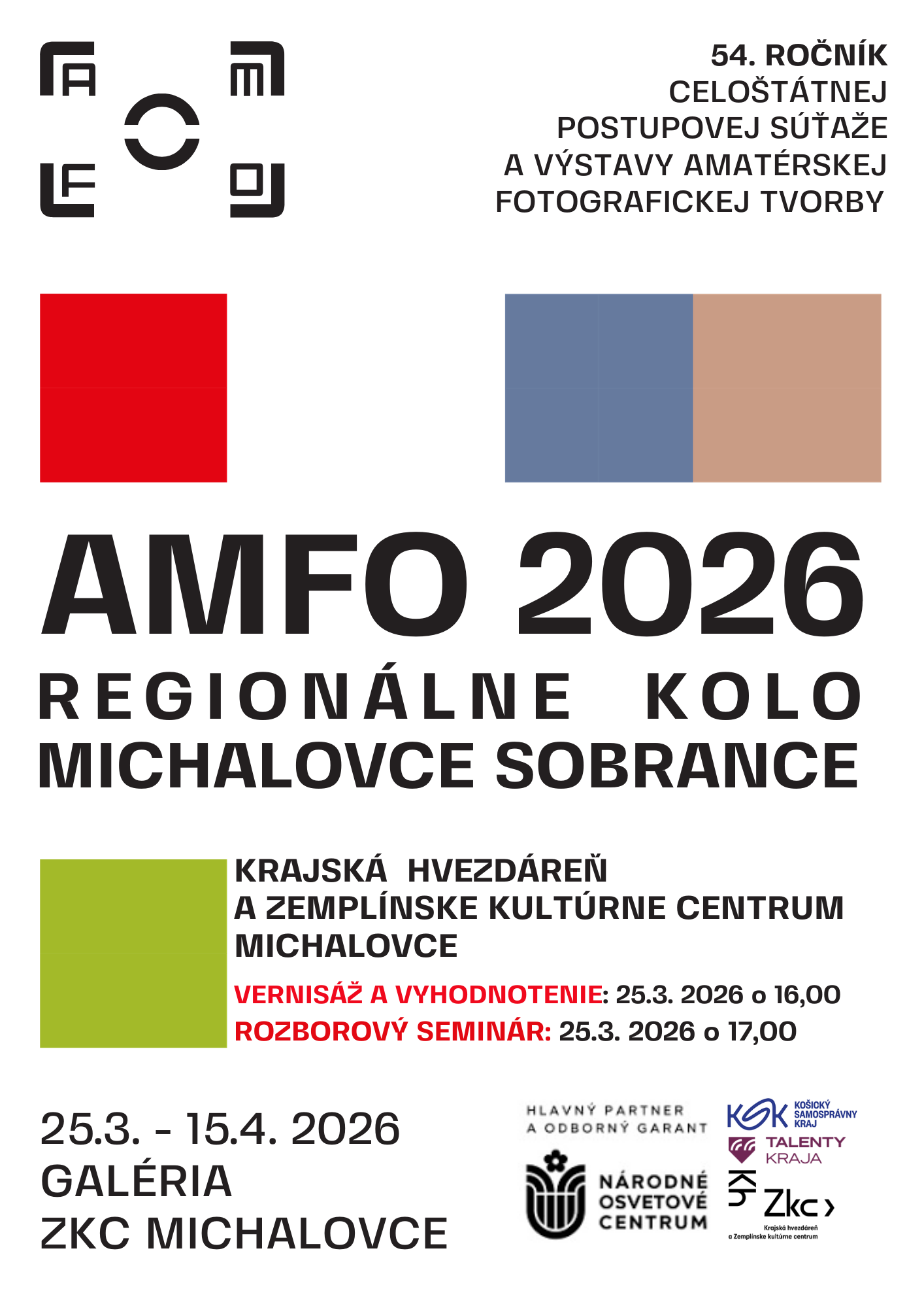 AMFO 2026 regionálne kolo Michalovce, Sobrance