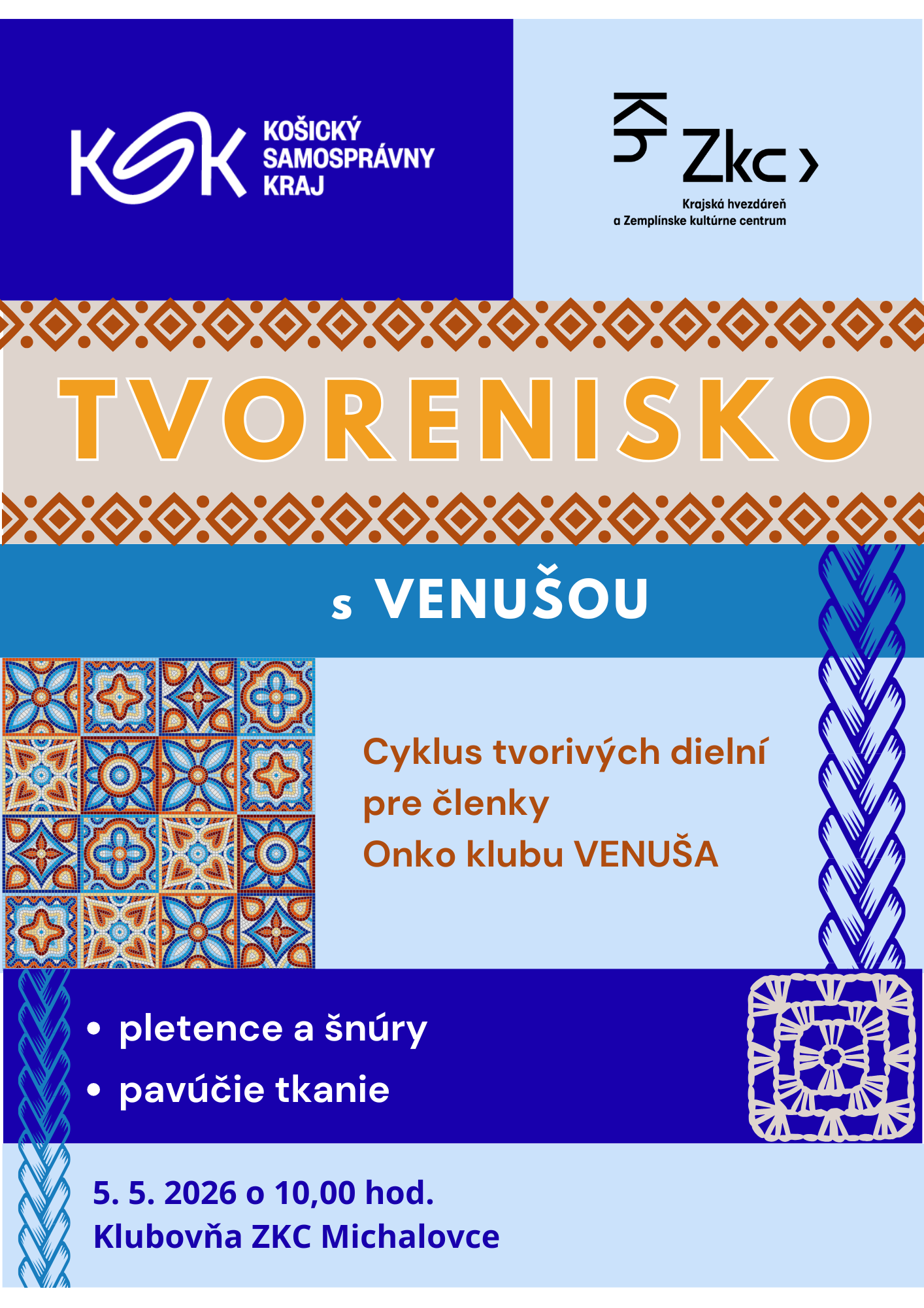 Tvorenisko s Venušou - cyklus tvorivých dielní