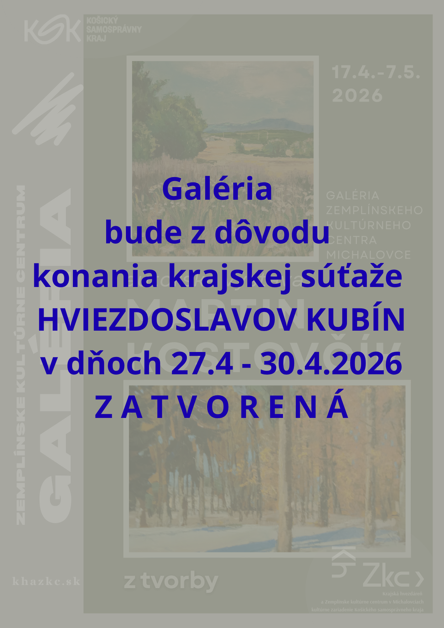 Galéria - zatvorená z dôvodu konania HK