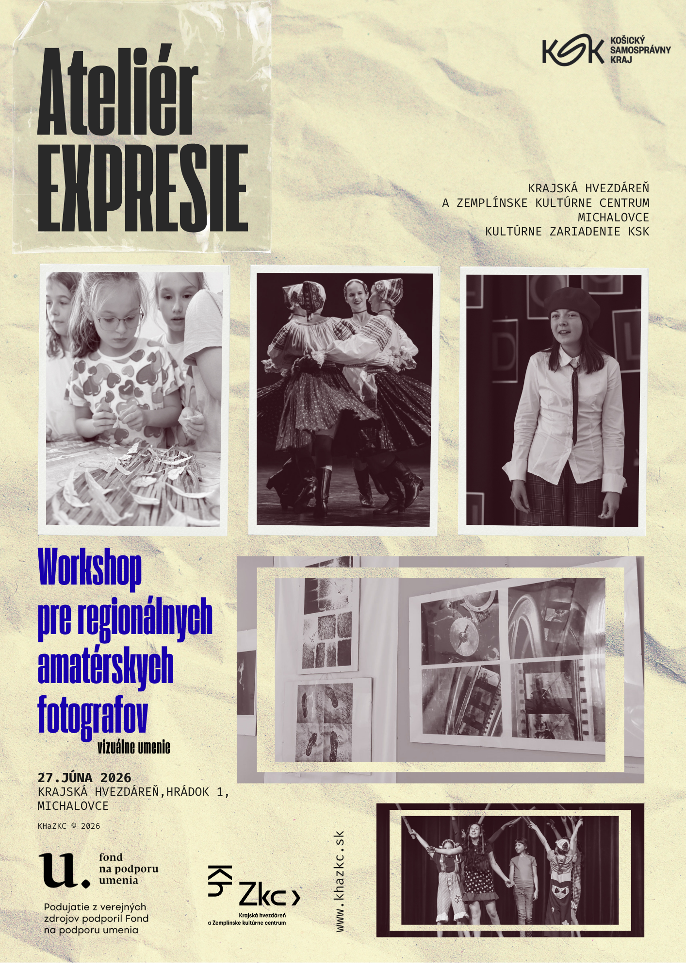 Prihláška - Workshop pre  regionálnych amatérskych fotografov - Ateliér expresie 2026 - vizuálne umenie