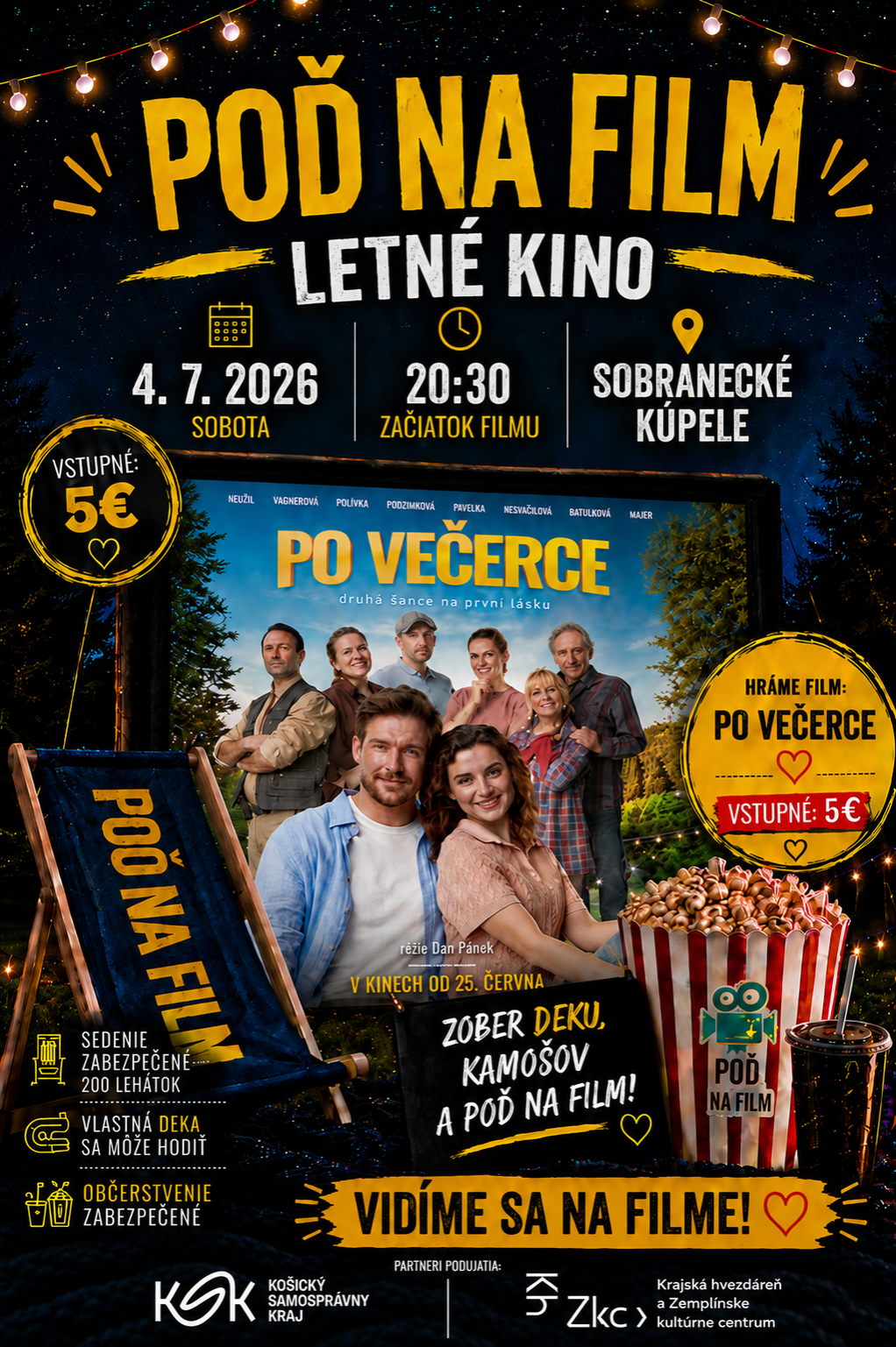 Letný večer pohybu, filmu a hviezd