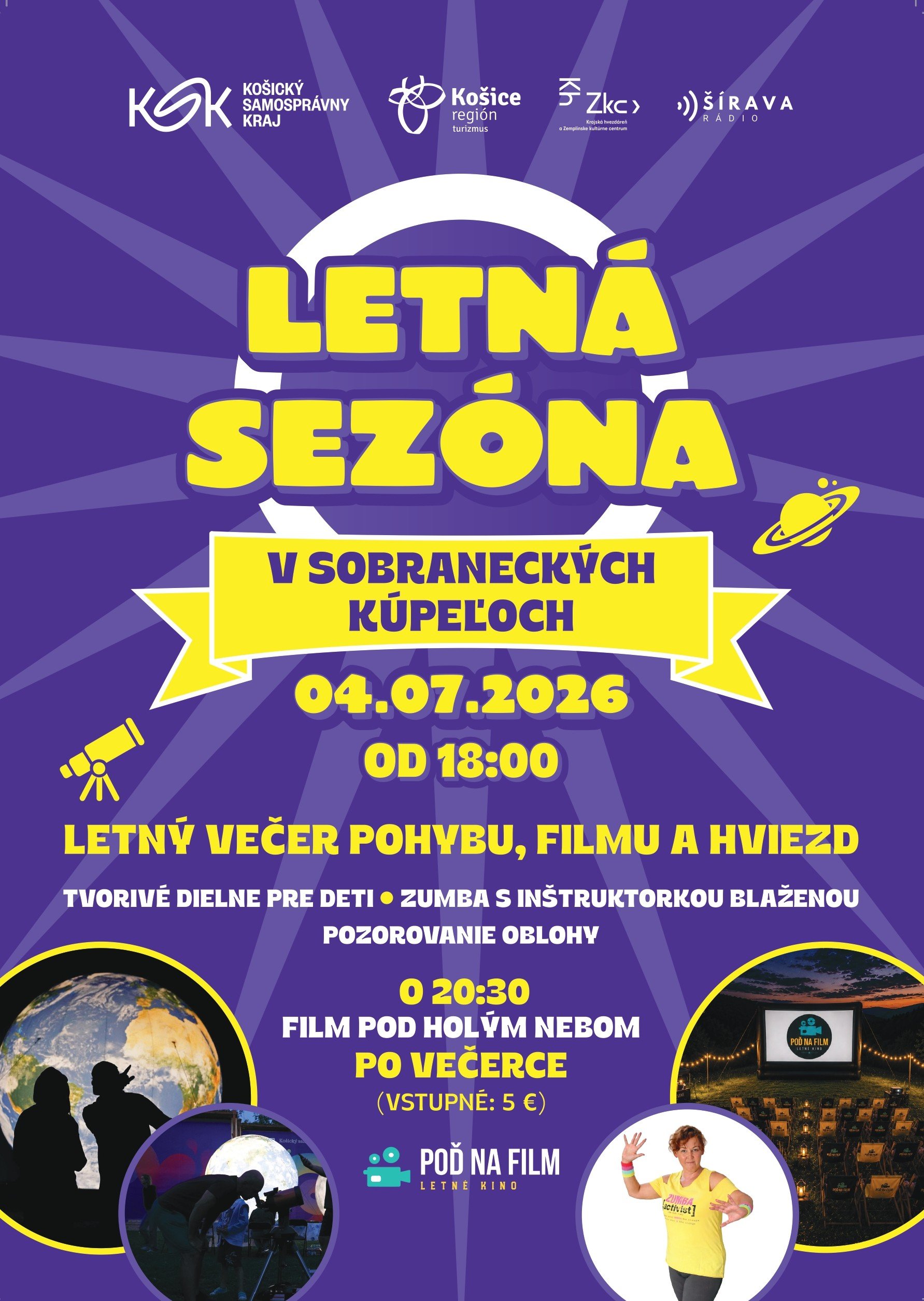 Letný večer pohybu, filmu a hviezd