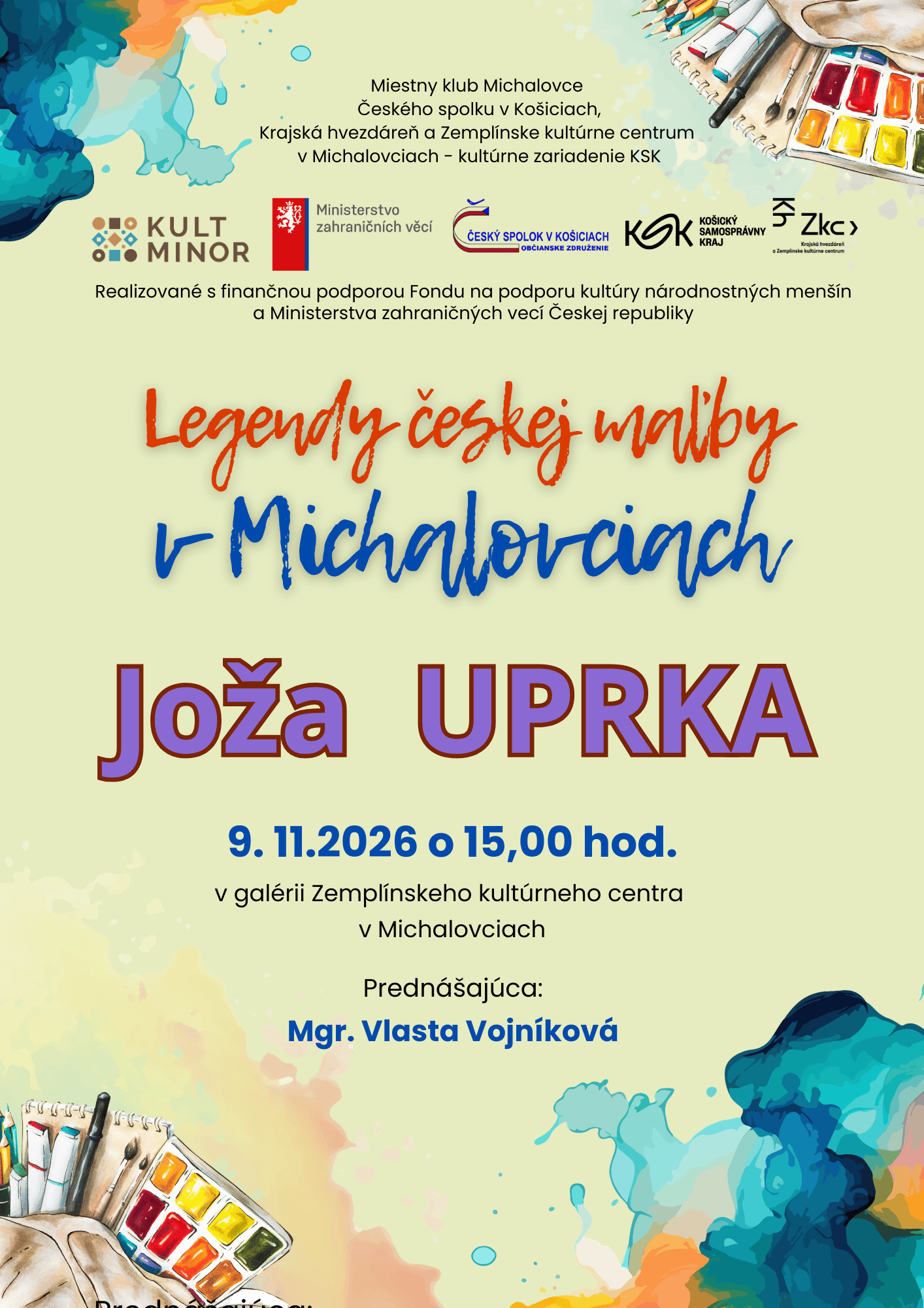 Legendy českej maľby v Michalovciach - Joža Uprka