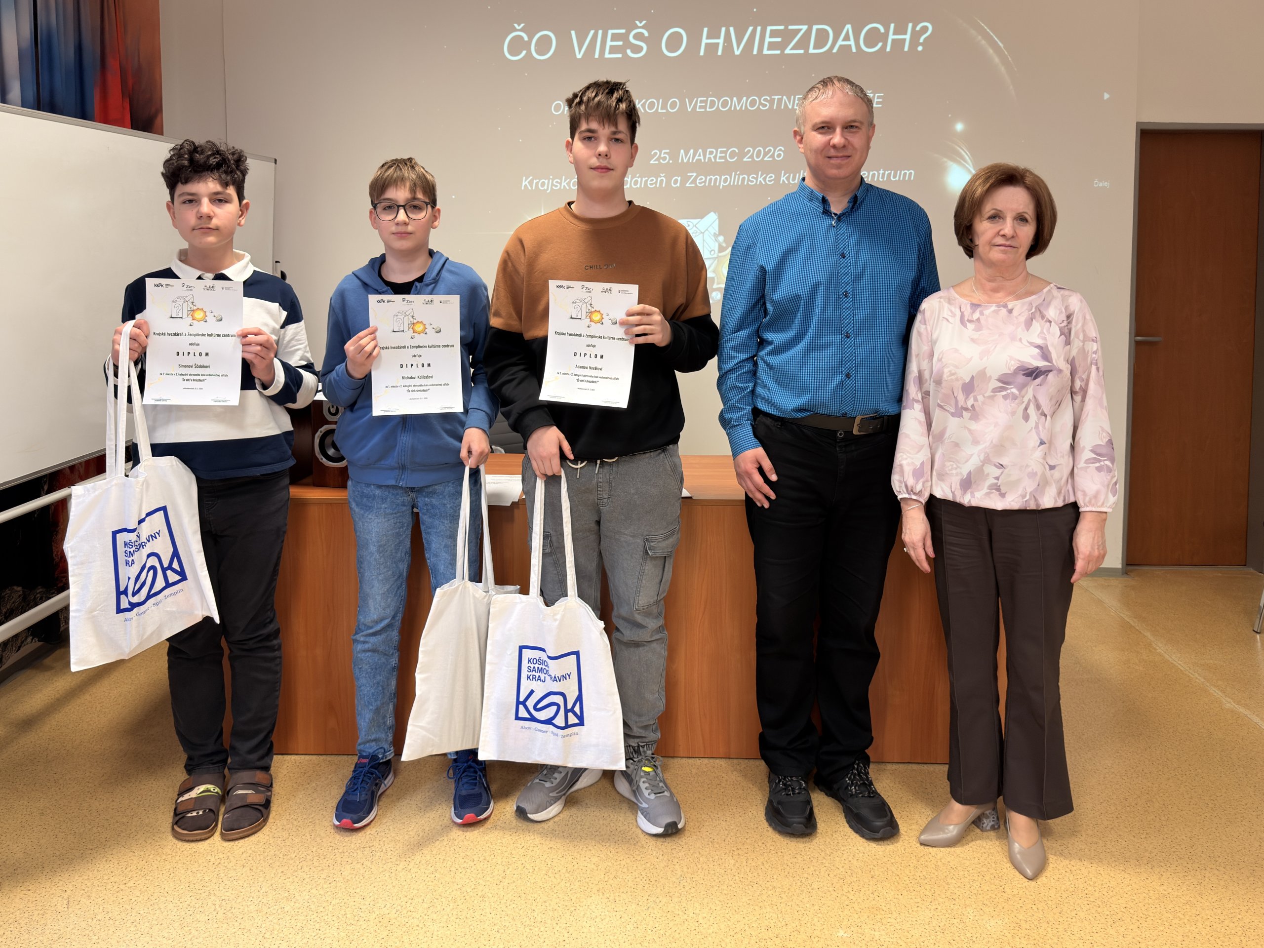 Výsledky okresného kola súťaže "Čo vieš o hviezdach?" 2026