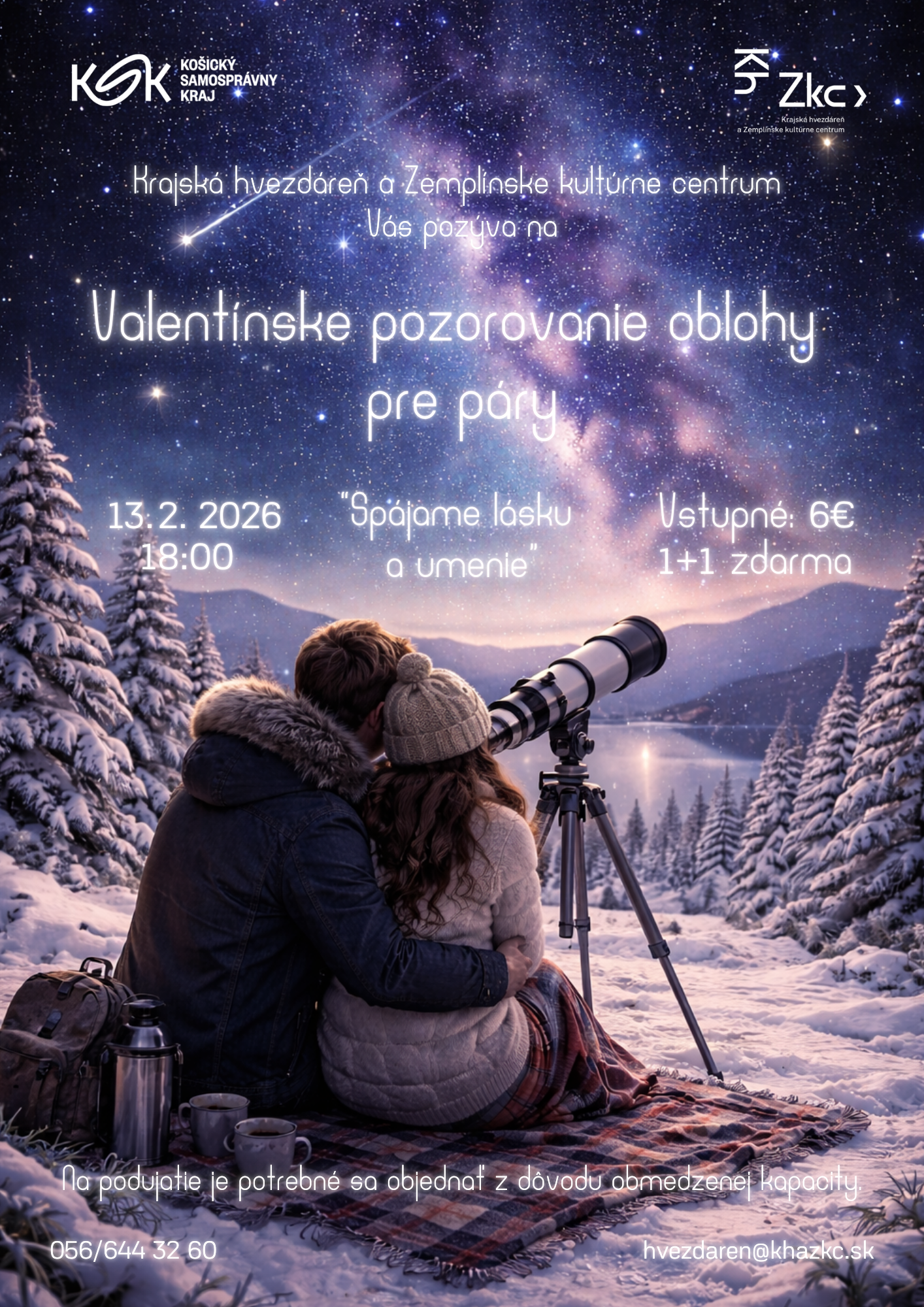 Valentínske pozorovanie oblohy pre páry