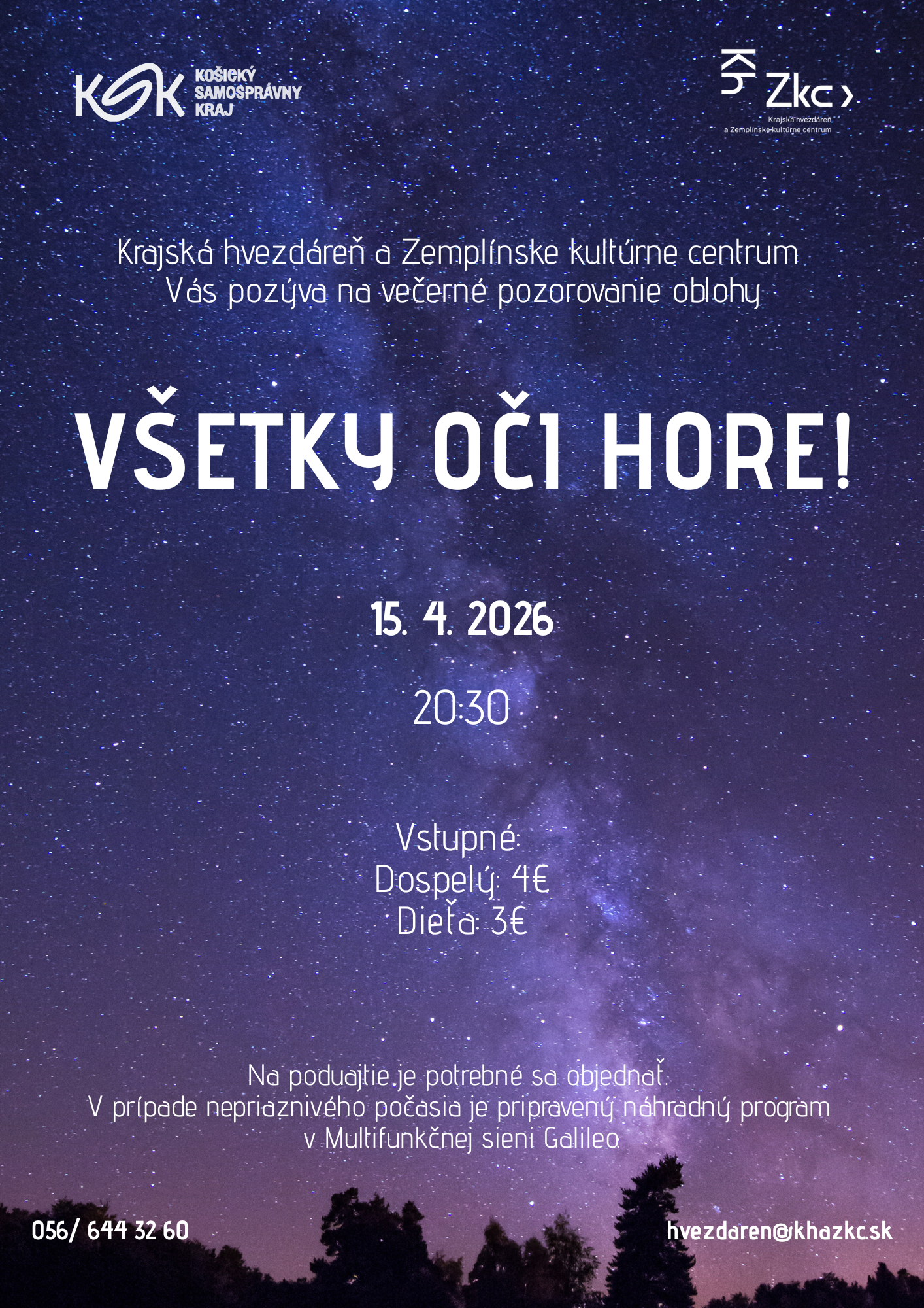 Večerné pozorovanie oblohy - Všetky oči hore!