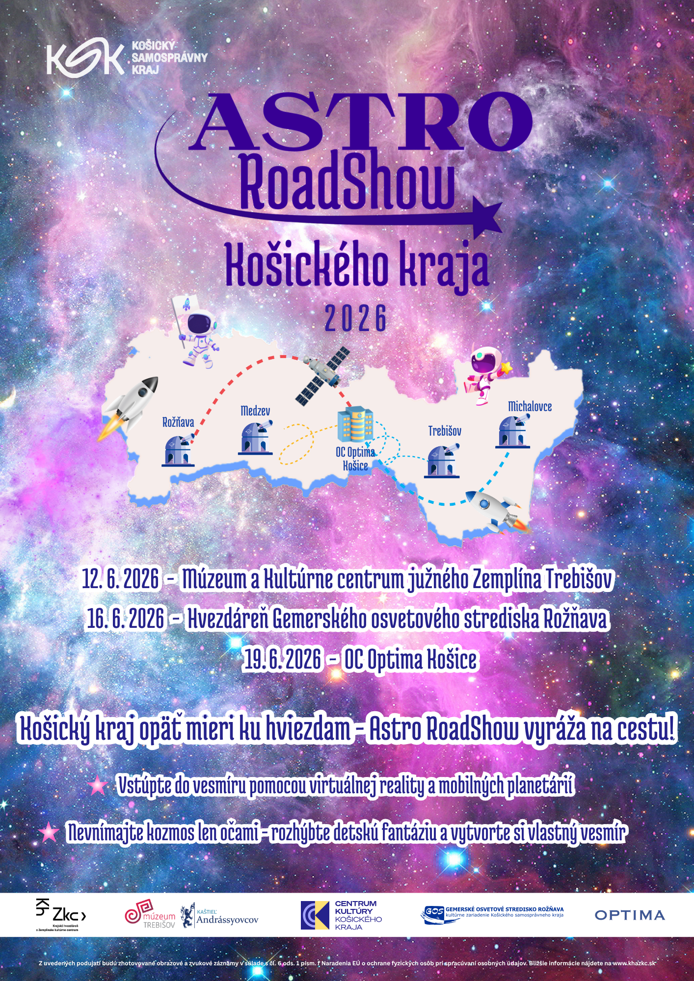 AstroRoadShow Košického kraja 2026
