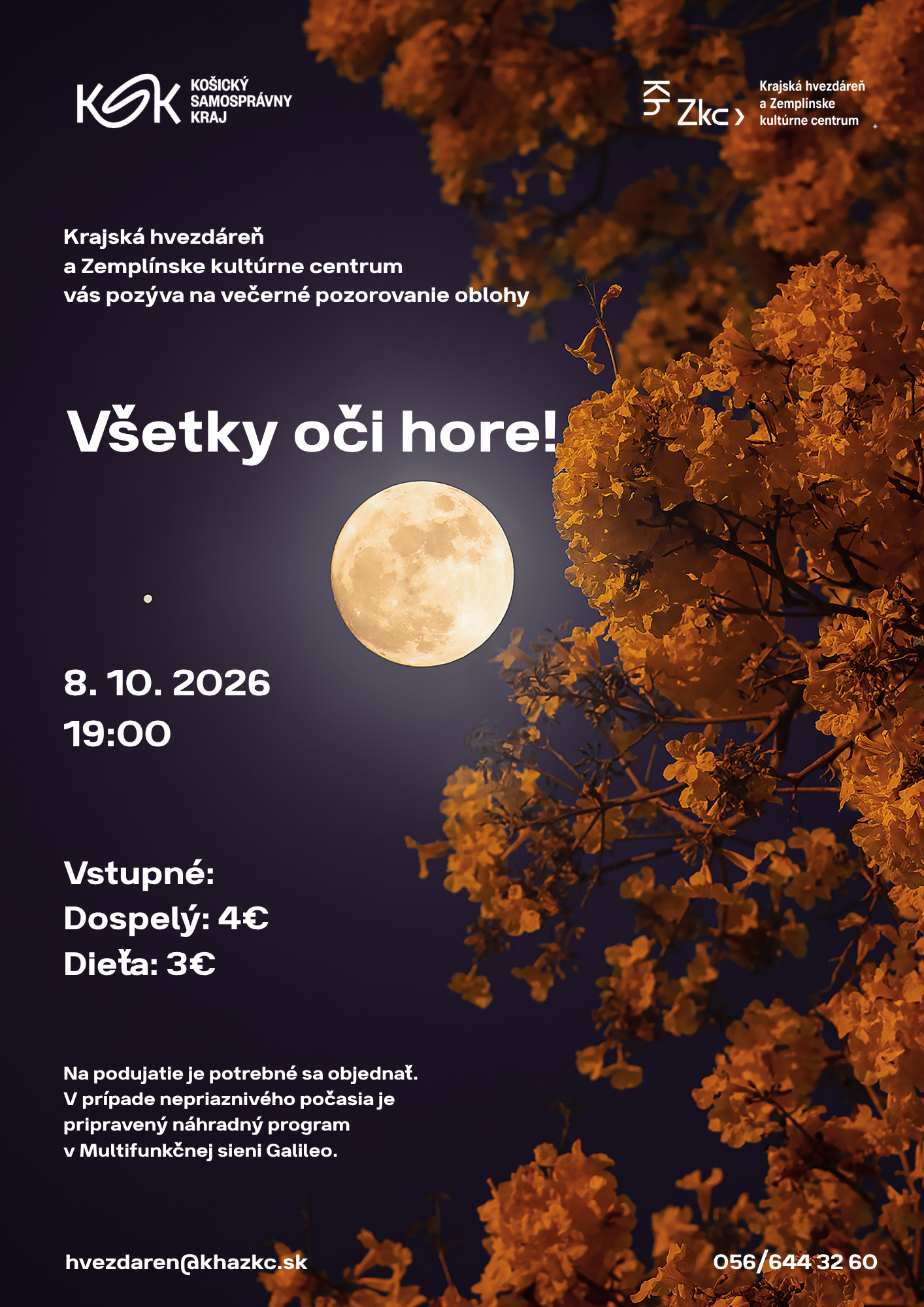 Všetky oči hore! - večerné pozorovanie oblohy